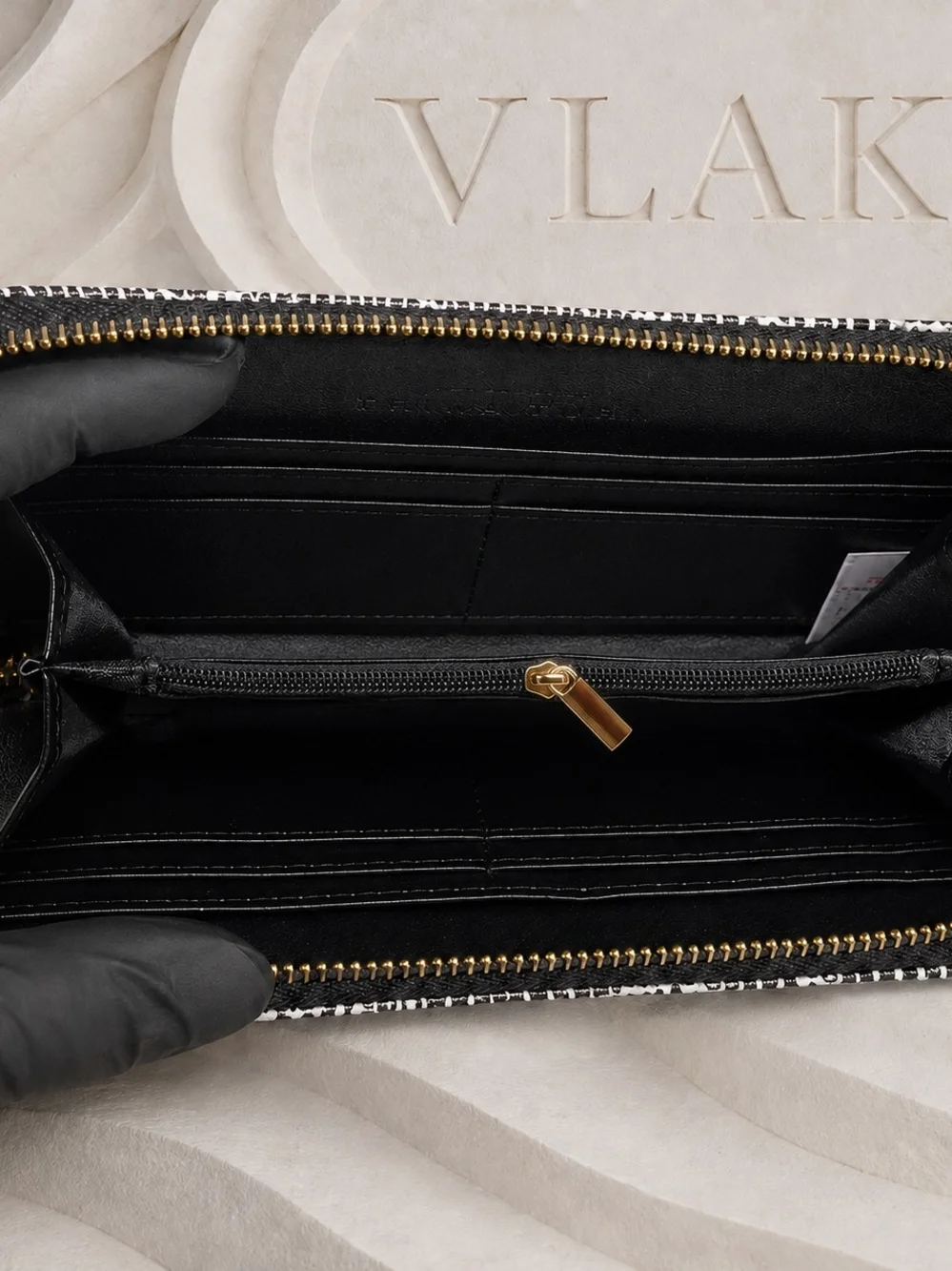 White Structured Satchel + Trina Turk Wallet – Satchel w/ Cosmetic Imperfections